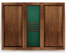 Киевница современная ясень мдф/шпон на 8 киев  (black-wood,Манчестер 70 yellow green)