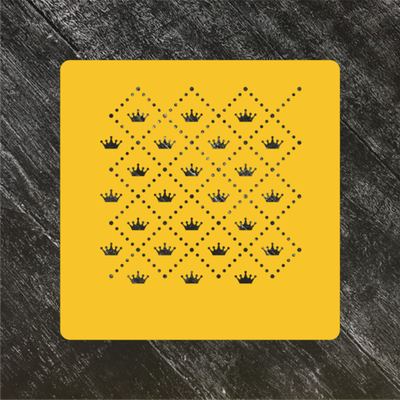 Трафарет-фон №11 Узор точки и короны