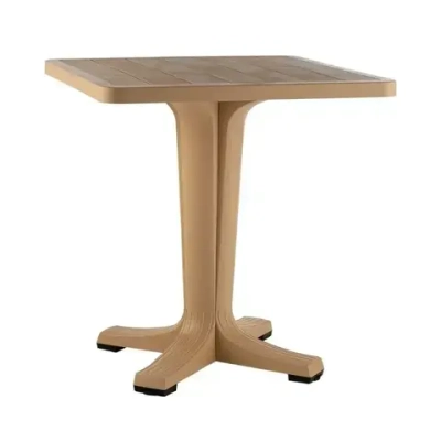 Стол Прованс квадратный 70см 1 ножка бежевый 700х700х720мм