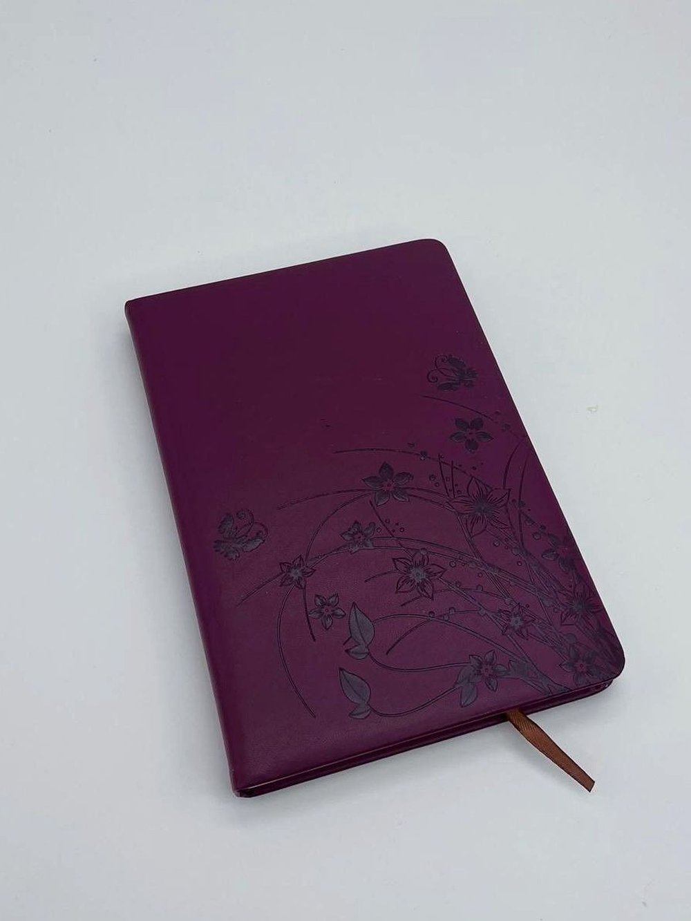 Блокнот 144 л А5 линейка цветы бордовый (8344-4)