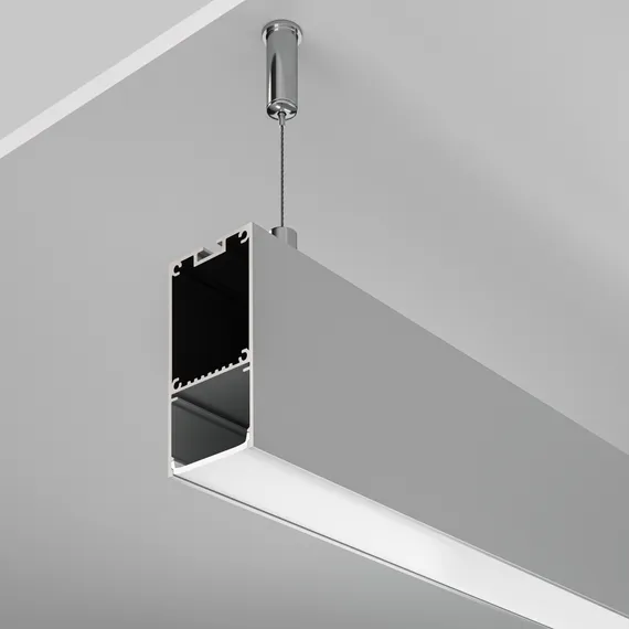 Алюминиевый профиль накладной-подвесной 35x66 (Серебро, 2 м) , ALM-3566-S-2M Led Strip alm-3566-s-2m