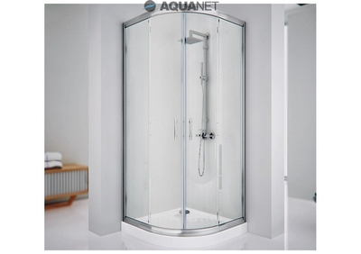 Душевой уголок 90x90см.  Aquanet Alfa 909-12, прозрачное стекло, профиль хром, без поддона