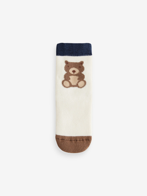 Носки махровые для мальчика Next E71-454, 5 шт., Кремовый, Синий