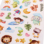 Наклейки "Милые животные" 21,5*11см. светятся в темноте