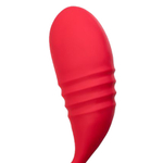 Красное силиконовое фрикционное виброяйцо 20,3см с управлением через приложение Lovense Vulse Smart Pulsing Egg Vibrator Red LE-35
