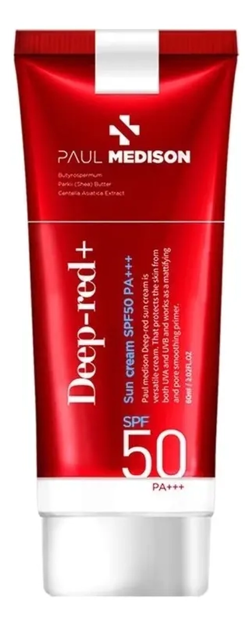 PAUL MEDISON Солнцезащитный кремБ- Deep-red Sunscreen SPF50 PA+++ , 60мл