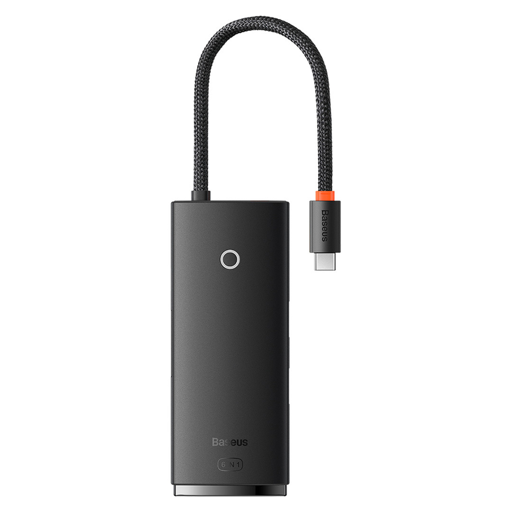 USB Хаб Baseus Lite 6in1 Type-C HUB (Type-C to HDMI+2xUSB3.0+PD+SD+TF) - Black