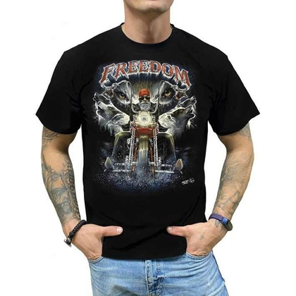 Футболка Freedom Бородатый байкер на мотоцикле (S)