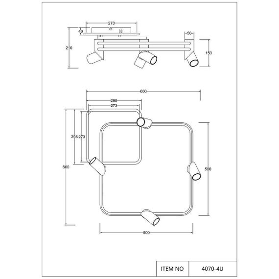Потолочная светодиодная люстра Favourite Cosmical 4070-4U