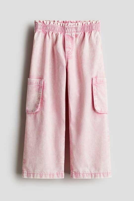 H&M Широкие джинсы, розовый