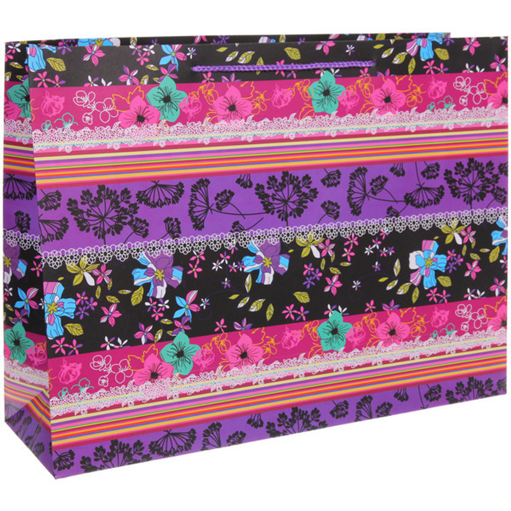 Пакет подарочный «Яркие краски» 50*37*15 см, микс