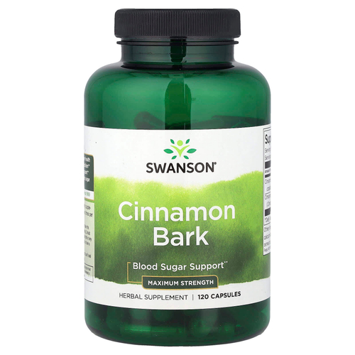 Swanson, Кора корицы, максимальная эффективность, 120 капсул