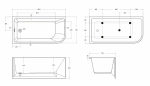 Ванна акриловая BelBagno BB712 150х73