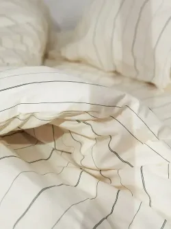 Наволочка комплект 2шт перкаль Сказка "Полоски Эко" 40х40 см на молнии