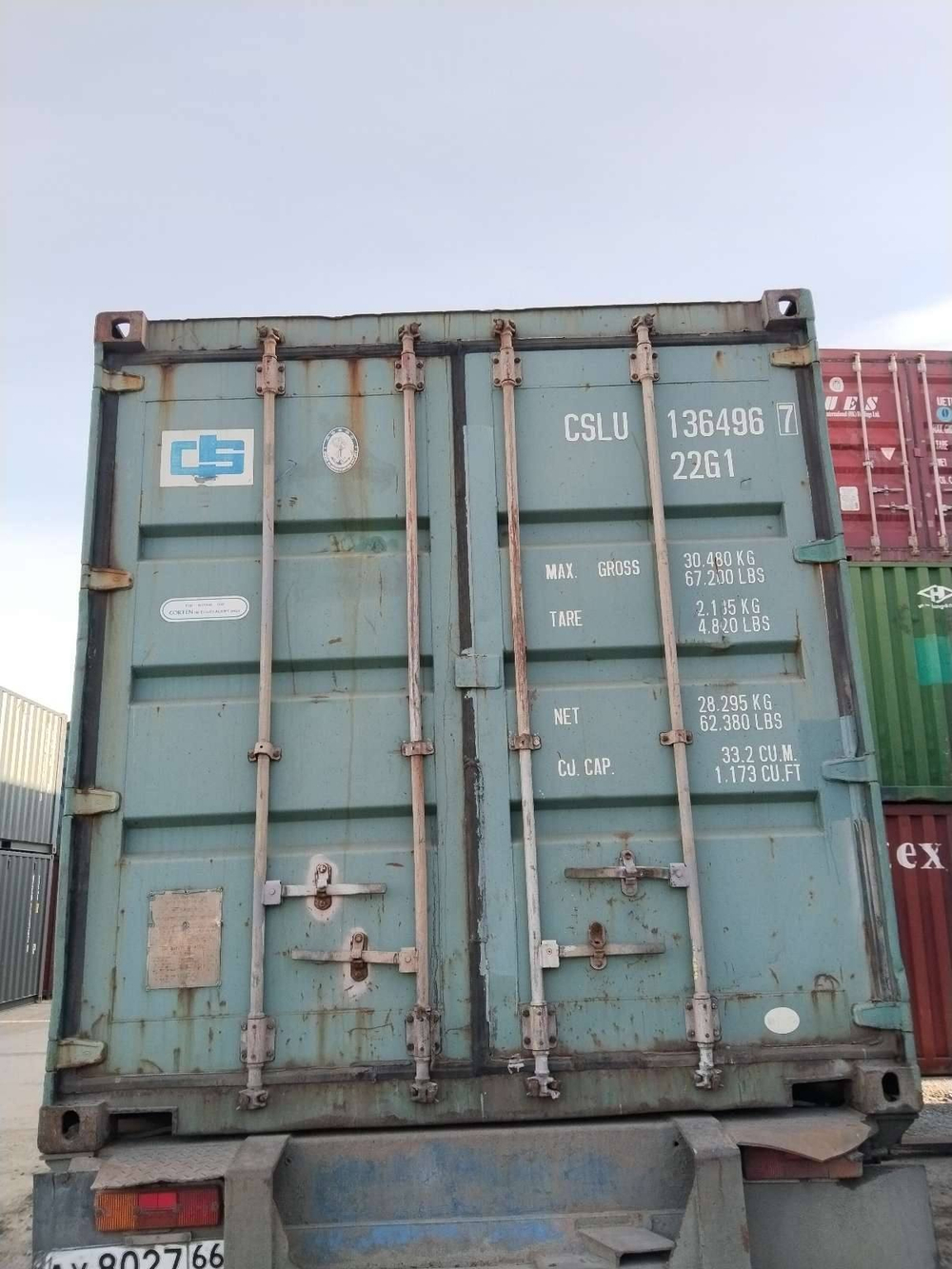 Контейнер 20 футов № CSLU1364967