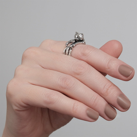 "Тимон" кольцо в серебряном покрытии из коллекции "Animals" от Jenavi
