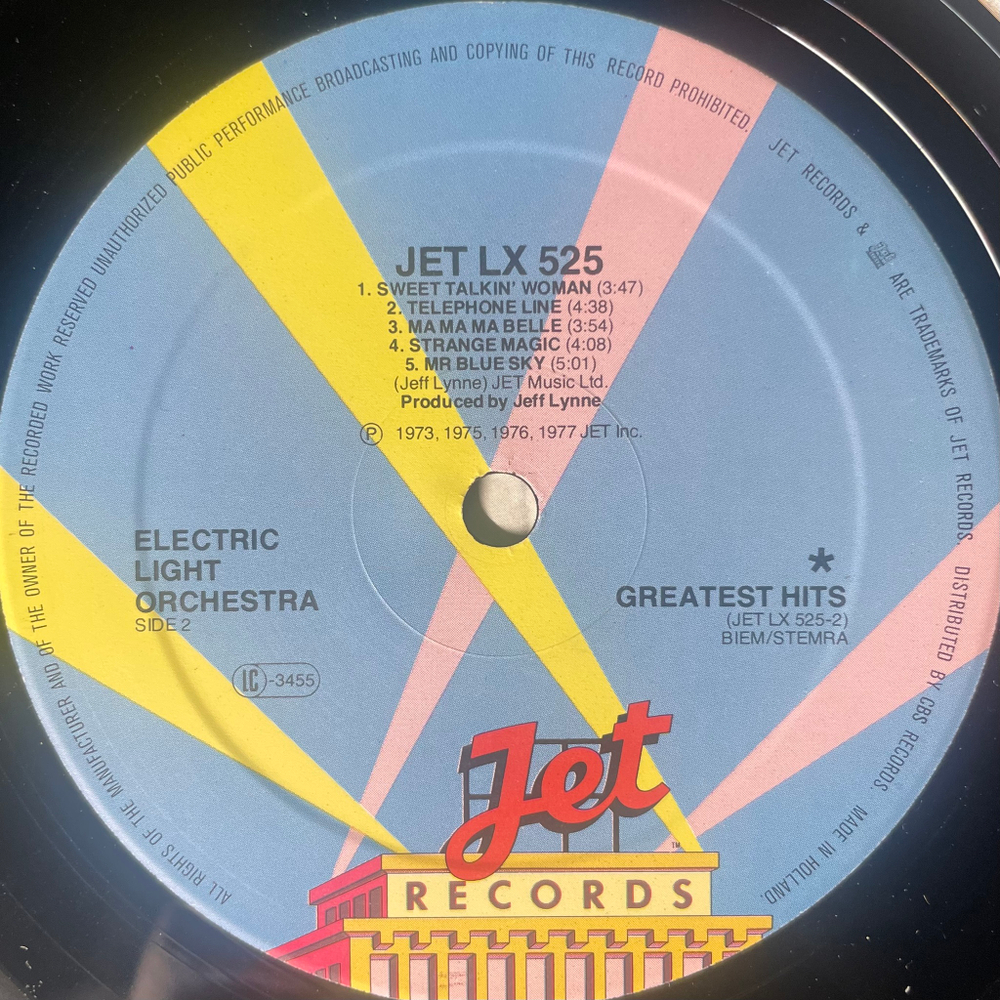 ELO - ELO's Greatest Hits (Голландия 1987г.)