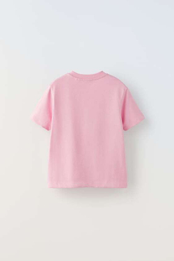 ZARA ФУТБОЛКА С ВЫШИВКОЙ BARBIE™ MATTEL, РОЗОВЫЙ