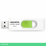 USB Flash-накопитель A-Data UV320 128GB белый/зеленый (AUV320-128G-RWHGN)