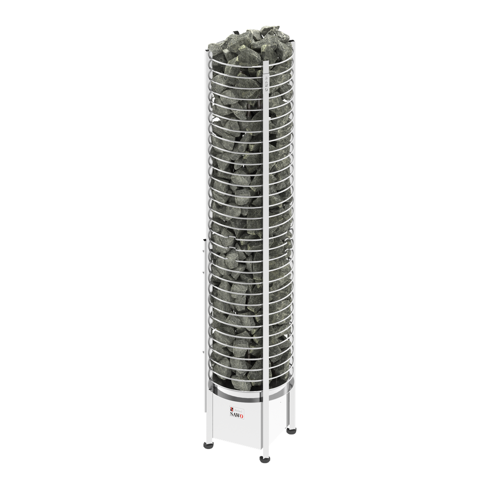 SAWO Электрическая печь TOWER вертикальная, круглая, 9 кВт, TH5-90NS-P , выносной пульт (пульт и блок мощности докупаются отдельно)