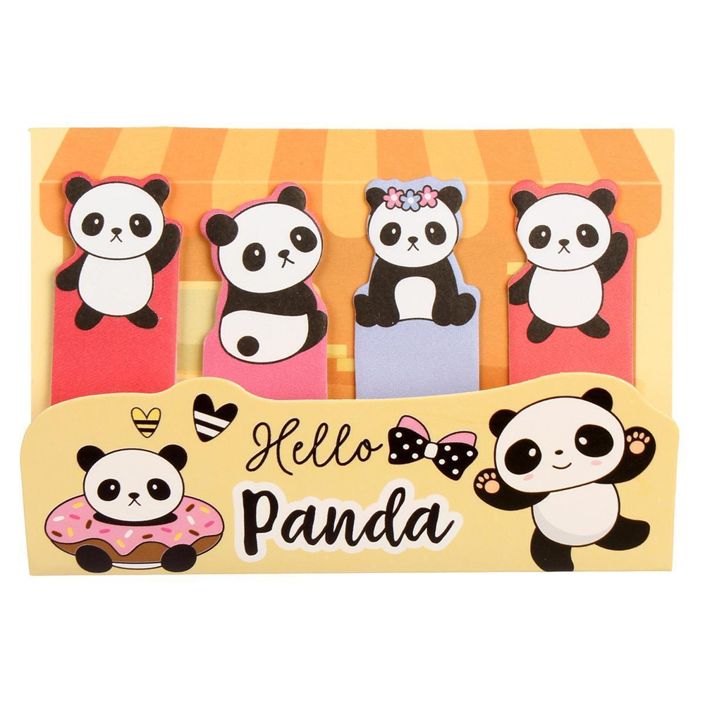 Набор бумажных стикеров "Панда", 4 штуки
