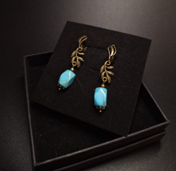 Серьги из бирюзы