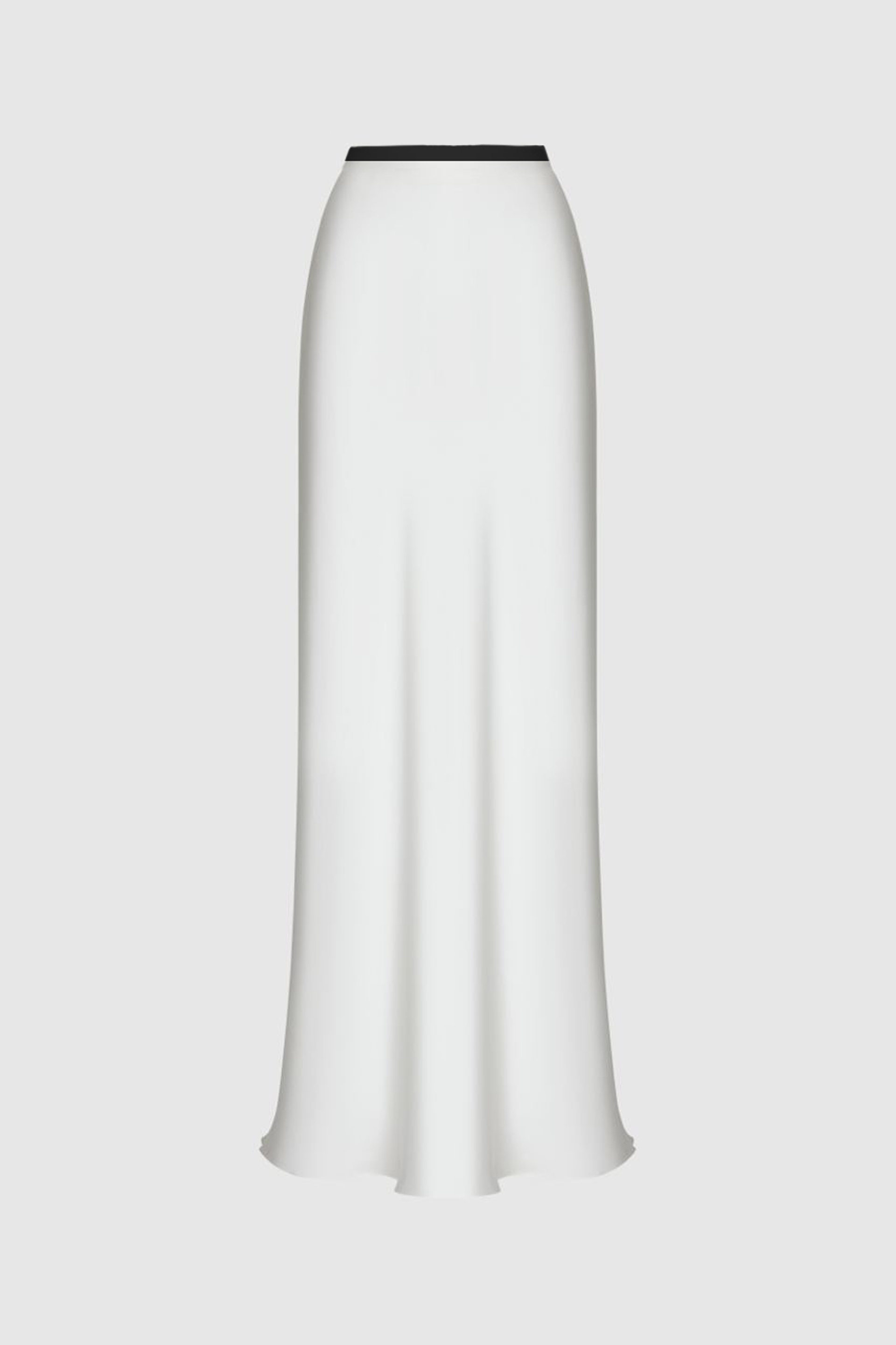 Юбка из атласа белая