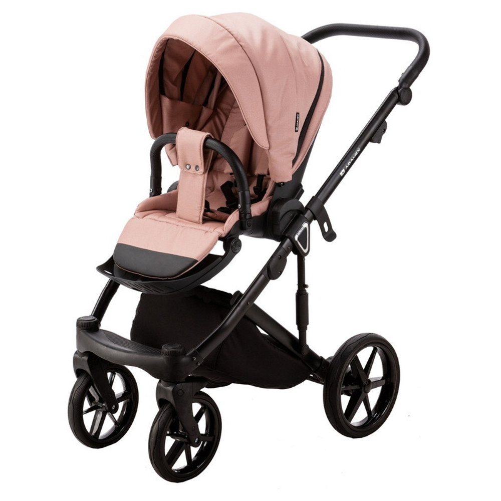 Детская коляска Adamex Marco 2 в 1 GA04 (Т. РОЗОВ РОГОЖКА+ РОЗОВ ПЕРЛ КОЖ. ОТДЕЛКА)