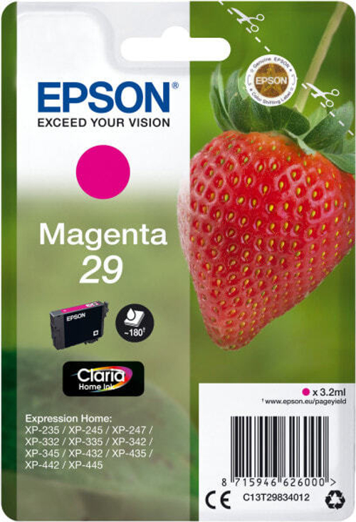 Картридж струйный пурпурный 1 шт Epson C13T29834022