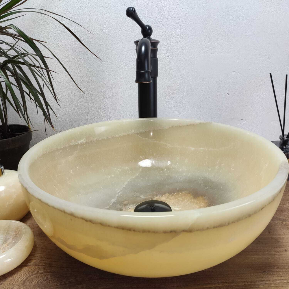 Раковина из оникса Bowl Yellow TinLip BO-60975 40*40*15