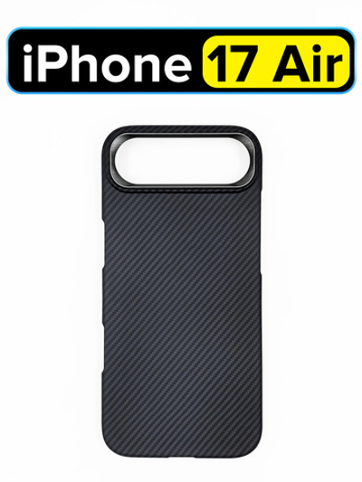 Карбоновый чехол MosSeller для Apple iPhone 17 Air, черный