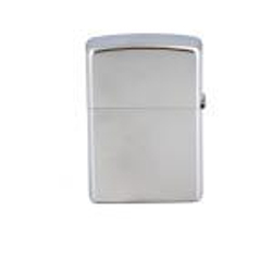 Зажигалка ZIPPO Classic Satin Chrome™ с изображением пламени и логотип Zippo ZP-205 ZIPPO