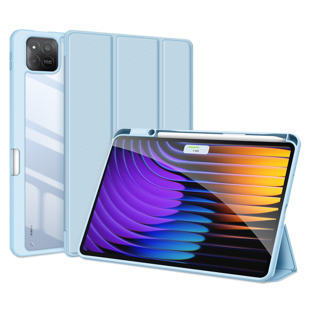 Чехол книжка синего цвета для Xiaomi Pad 8, 8 Pro и Pad 7, 7 Pro, серия Toby Series Case от Dux Ducis