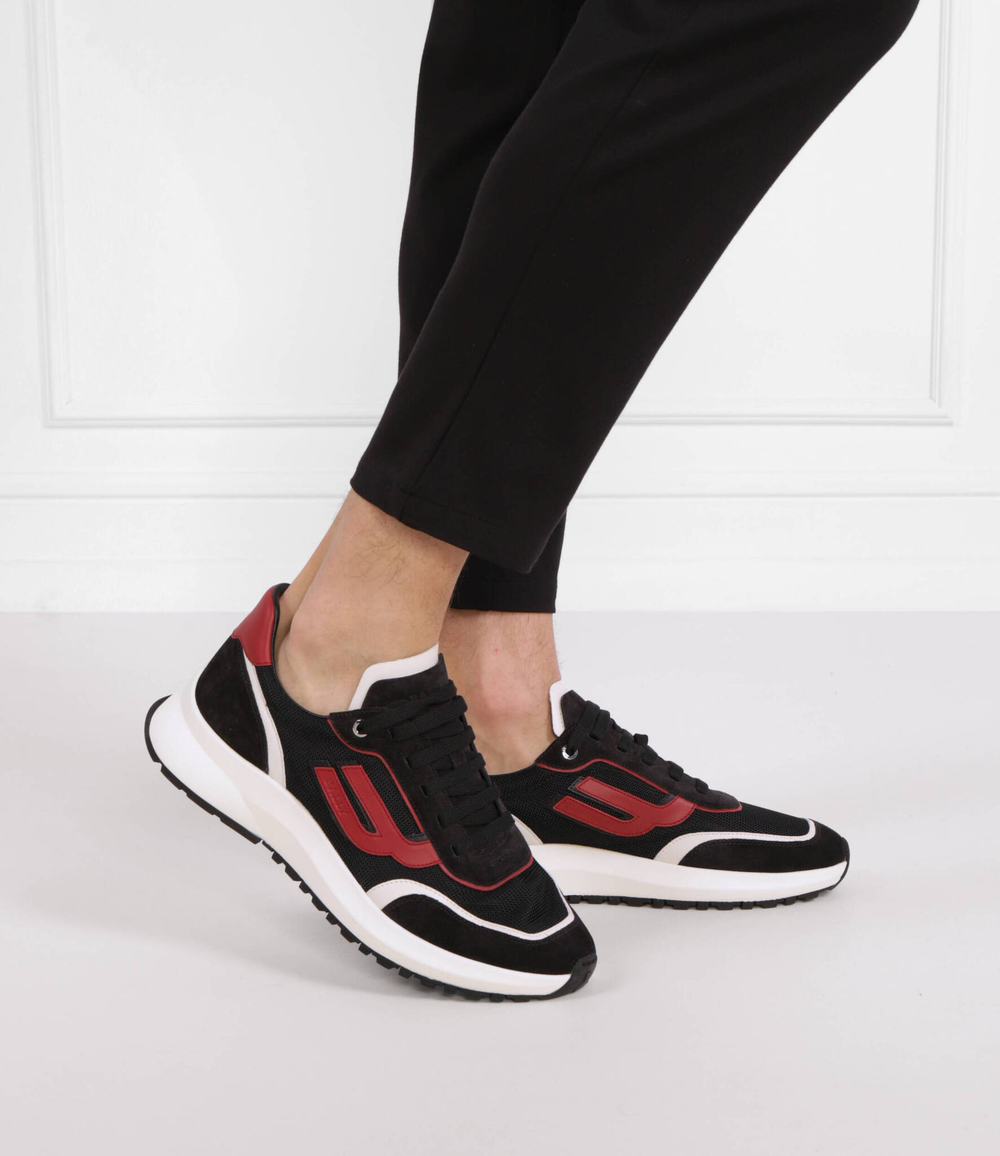 Кожаные кроссовки demmy-t Bally - черный(MSK145)