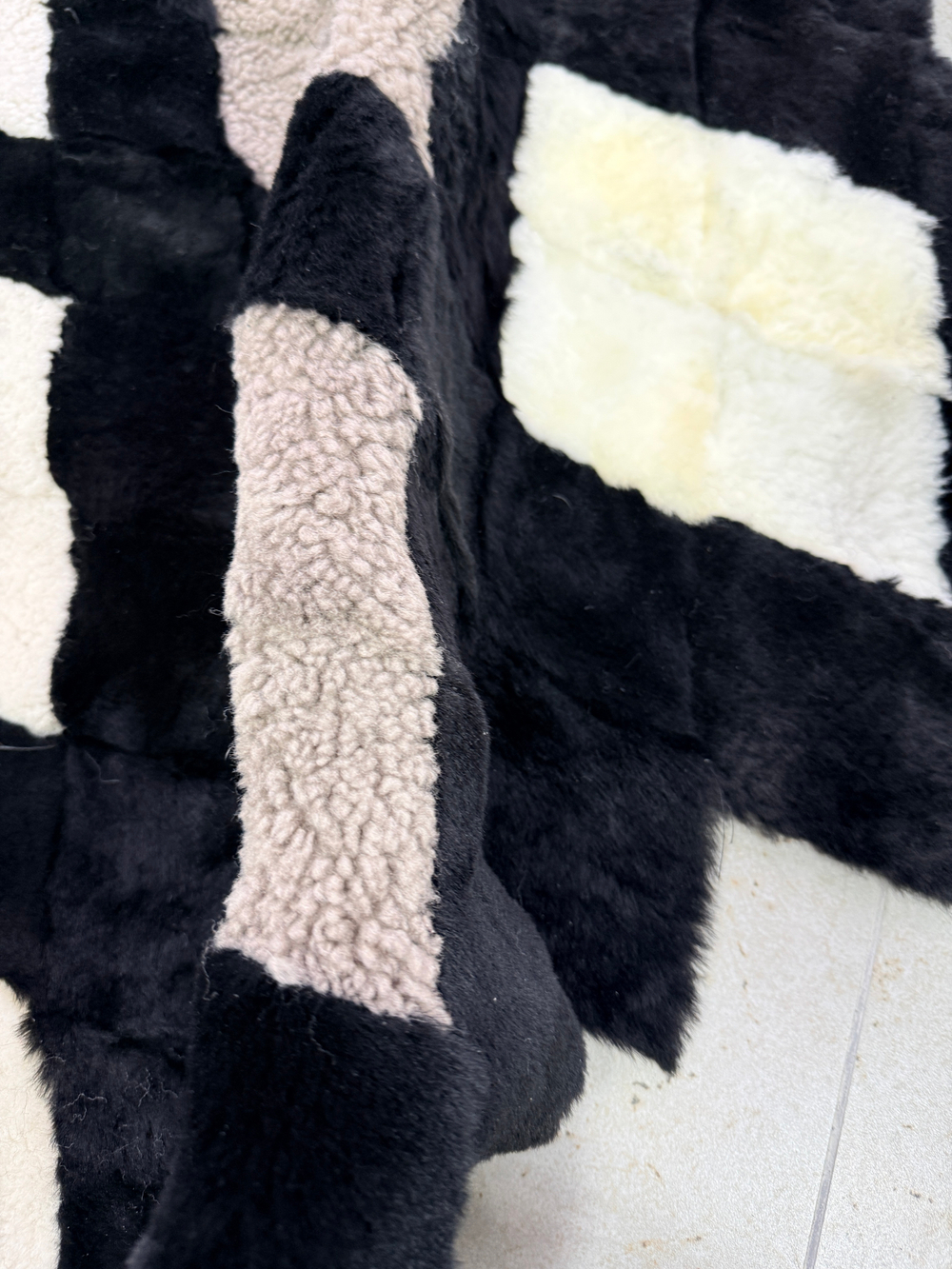 Покрывало меховое ковер из шкуры овчины