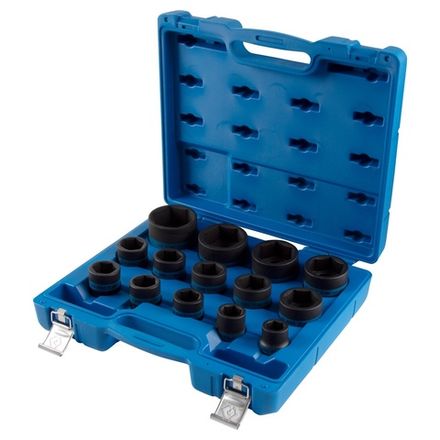 Цена на KING TONY (6424MP) Набор ударных торцевых головок 3/4", шестигранные, 24-65 мм, 14 предметов