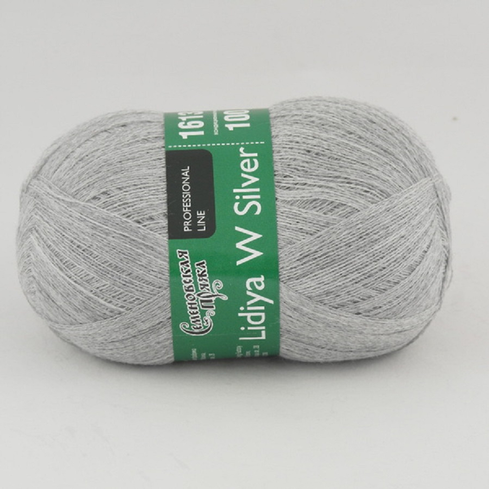 Семеновская Пряжа "Лидия Silver ЧШ" 100% имп. меринос 1613м/100гр