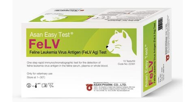 Экспресс-тест Asan Easy Test FeLV Ag на антиген вируса лейкемии кошек, 10 шт.