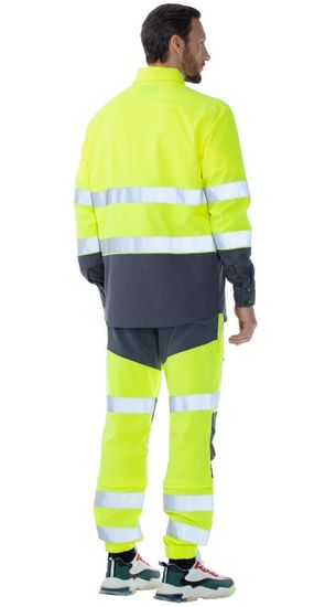 Куртка-рубашка сигнальная "Блазар"(лимон/т,серый)