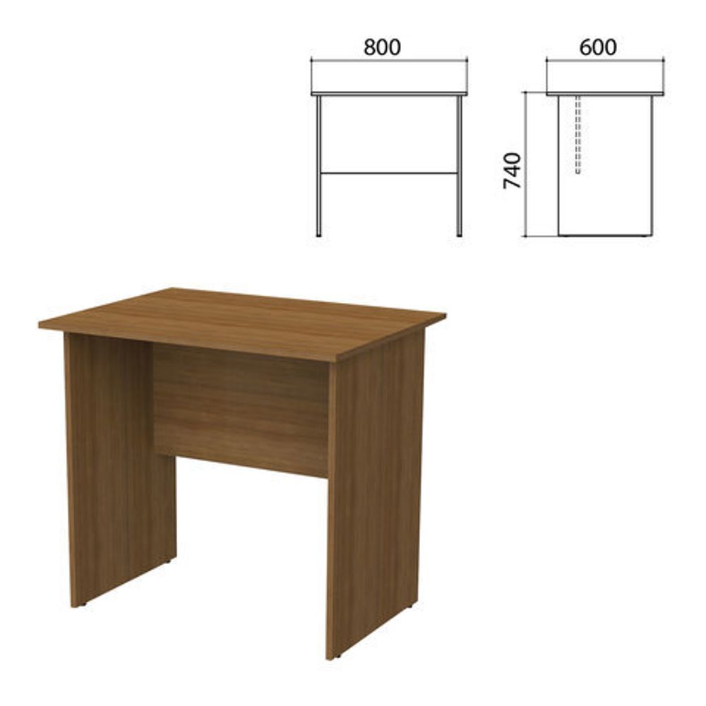 Стол письменный &quot;Бюджет&quot;, 800х600х740, орех французский, 402659-190