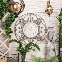 Часы настенные London Time большие Амбер