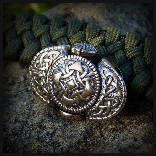 Замок для браслета из паракорда или кожи "Норд" бронза