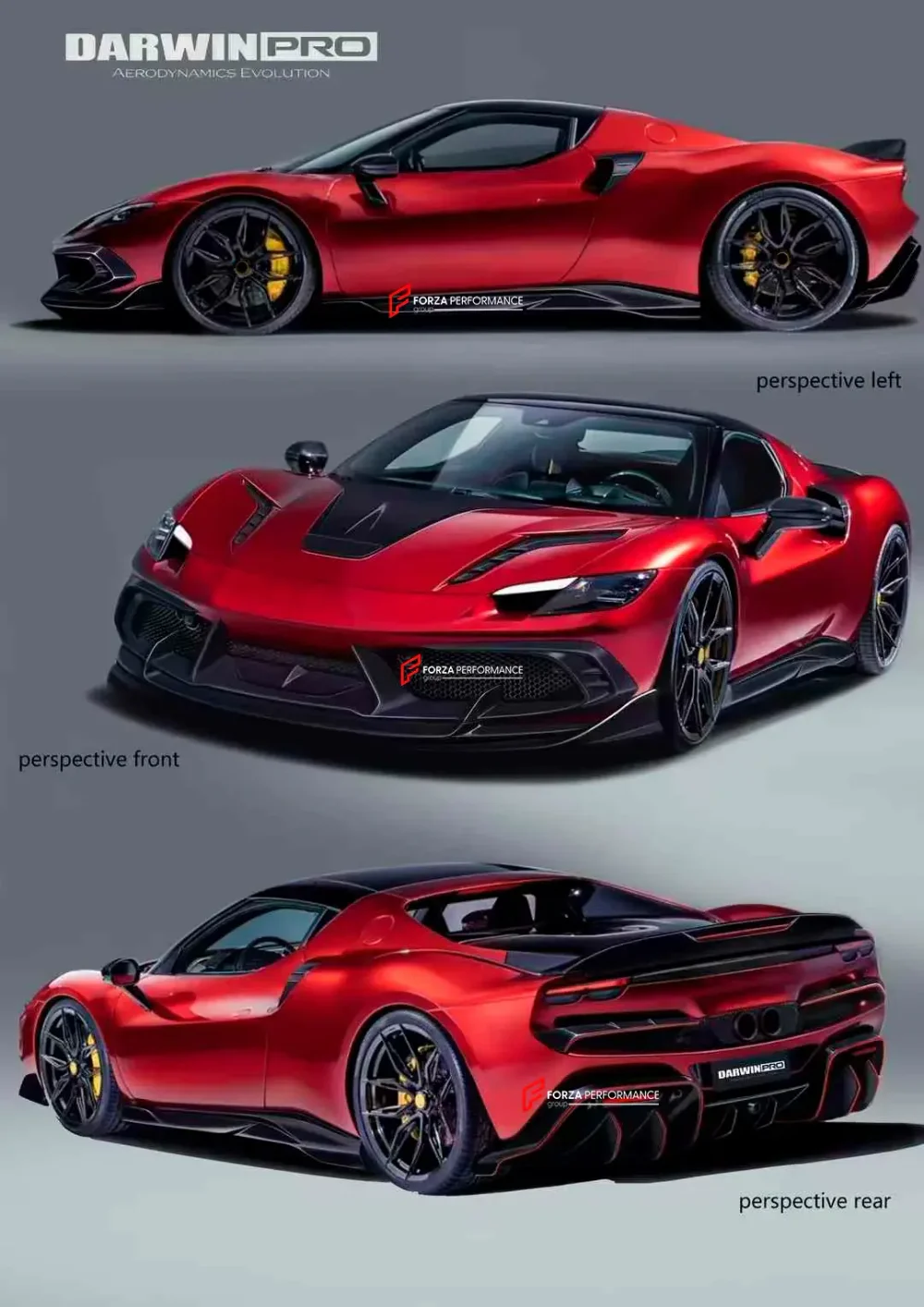 Карбоновый обвес для Ferrari 296 GTB 2022+ Феррари