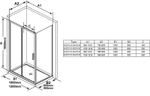 Душевая стенка Ravak Blix Slim BLSPS-90 X9BM70300Z1 профиль Черный стекло Transparent
