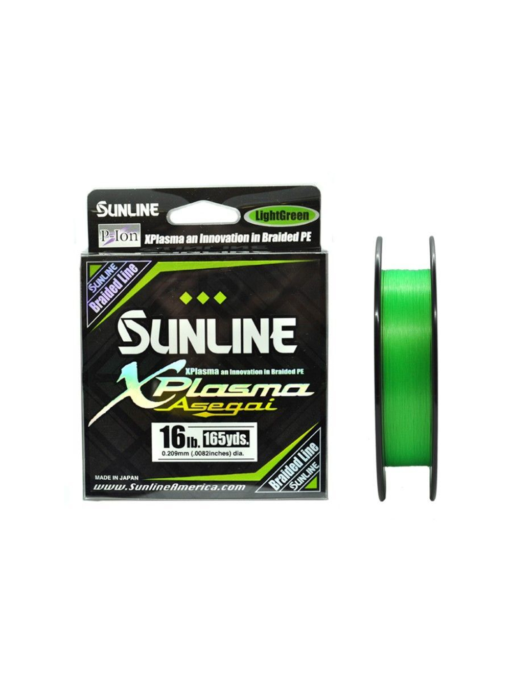 Плетеный шнур для рыбалки Sunline X-Plasma Asegai 165YD (Light Green) 8LB/#0.8