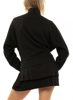 Женская Кофта теннисная Lucky in Love Novelty Technology Love in Action French Terry Jacket - черный