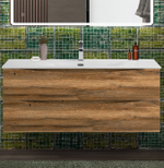 Тумба с раковиной подвесная BelBagno MARINO-CER-N-1200-2C-SO-RR-P Rovere Rustico, раковина белая BB-8099-120