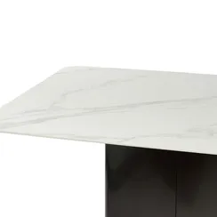 Обеденный стол Arrell 200х100 см, белая керамика