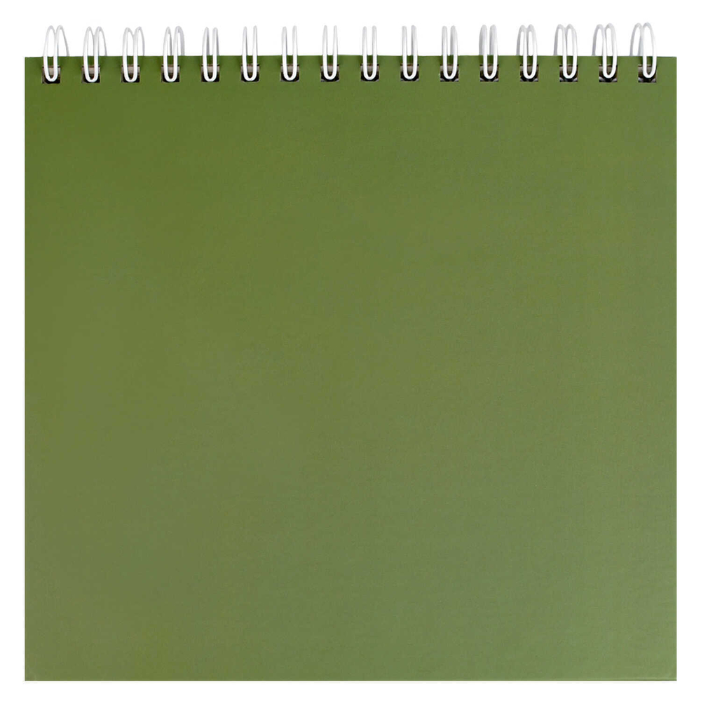 Альбом для рисования (Скетчпад) 210х210 мм, 40 л, блок - белый офсет 160 г/м², арт. 70191 ЭВКАЛИПТ /обложка полноцветная печать, твёрдый переплёт на гребне, матовая ламинация, УФ-лак выборочный /