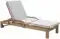 Шезлонг Rimini из массива акации с бежевым матрасом